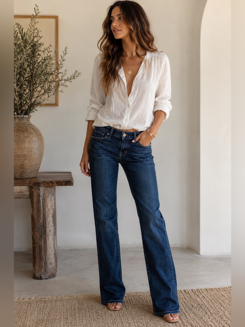 Citizens of humanity dark wash ultrasoft low rise straight leg jeans. 28. - Picture 2 of 6